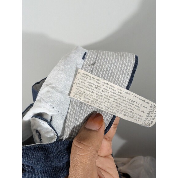 Zara Pants Men Sz 31 Heathered Navy Slim Fit Ankle Trousers Business Casual - Picture 11 of 12